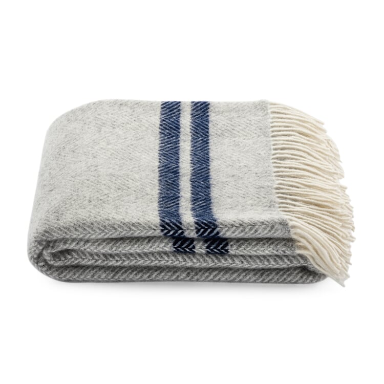 Decke Blok, Grau / Blau | Manufactum