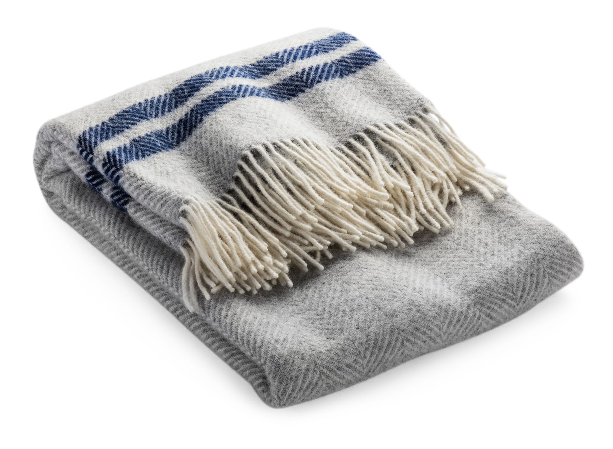 Decke Blok, Grau / Blau | Manufactum