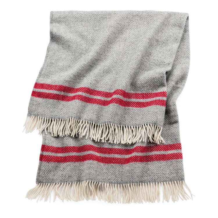 Blanket Blok, Grey / Red