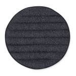 Lamu-siddepude, rund Mørkegrå