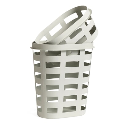 Wäschekorb Laundry Basket, groß, Groß, Hellgrau