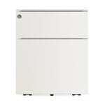 Drawers on Wheels Kubo, 2 drawers RAL 9010 Pure white