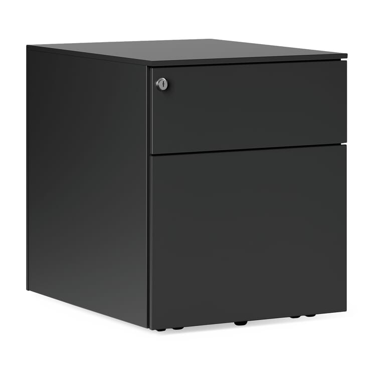 Drawers container Kubo, 2 drawers, RAL 7021 Black grey