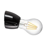 Wand- en plafondlamp Blank Twee, schuin Zwart