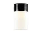 Wall and ceiling lamp cylinder Three Black/Matte