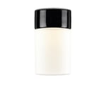 Wall and Ceiling Light Cylinder No. Three Black/Frosted