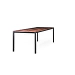 Table S 600 220 × 90 cm Walnut and Jet Black RAL 900