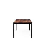 Tisch S 600 180 × 90 cm Nussbaum / Tiefschwarz RAL 9005