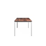Table S 600 200 × 90 cm Walnut and Traffic White RAL 9016