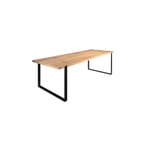 Table S 700 220 × 90 cm Chêne / Noir profond RAL 9005