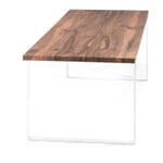 Table S 700 200 × 90 cm Walnut and Traffic White RAL 9016