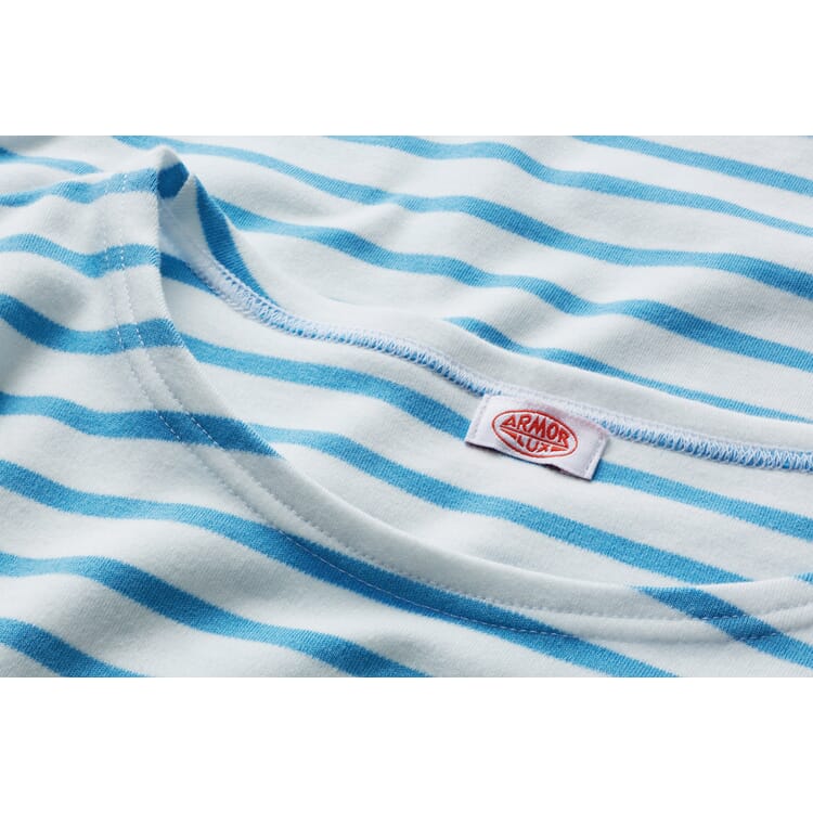 Lady's Sailor Shirt, White and Light Blue