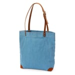 Handbag Made of Canvas Light Blue