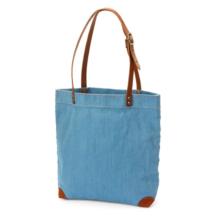 Handbag Made of Canvas, Light Blue