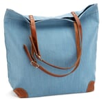 Borsa da mercato in tela Azzurro