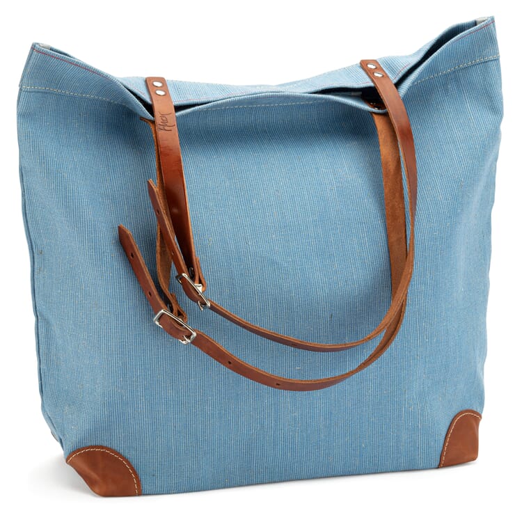 Borsa da mercato in tela, Azzurro