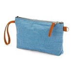 Wristlet Made of Canvas Small Blue