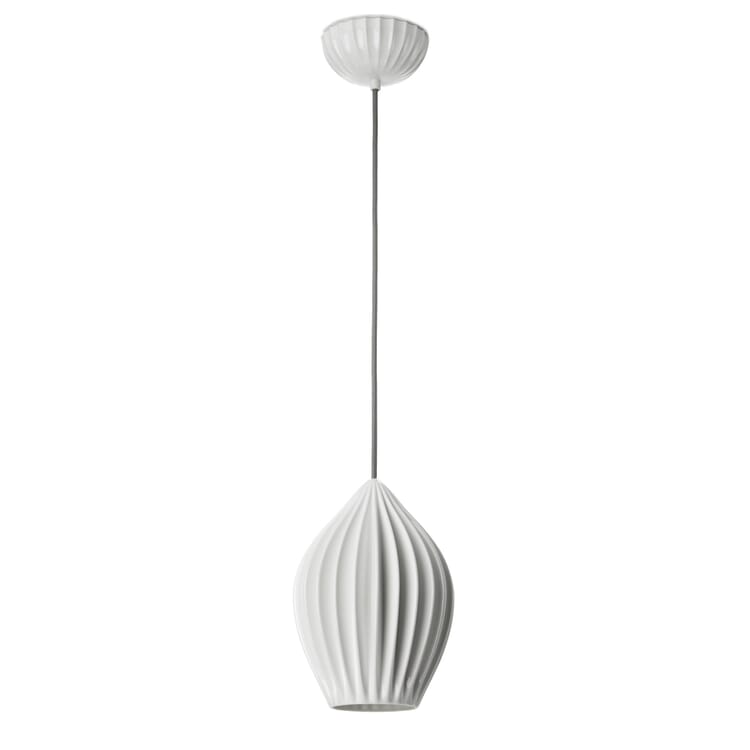 Lámpara colgante Bone China Ribbed