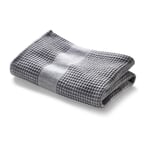 Half Linen Piqué Weave Hand Towel Gray