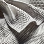 Guest Towel Waffle Weave Made of Half Linen Light Gray