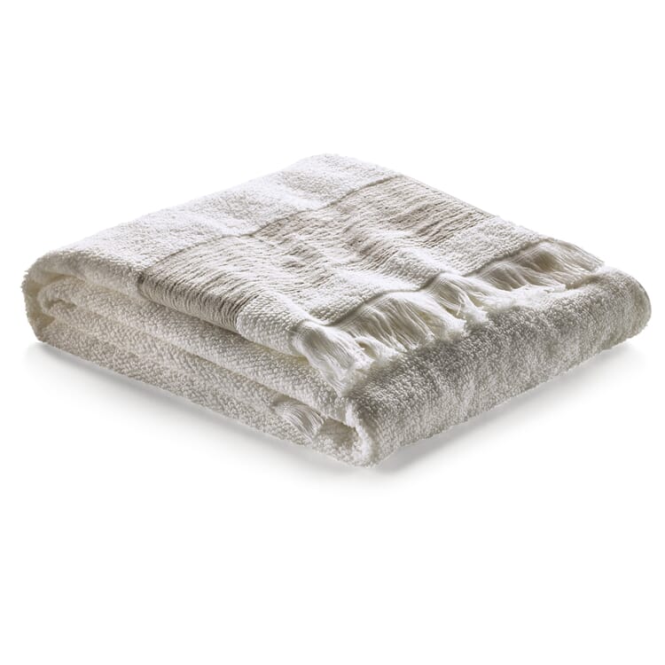 Kant af linned til badehåndklæde