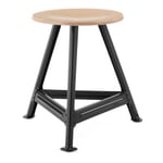 Chemnitz Stool Small Black Grey RAL 7021