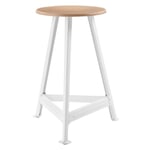 Tabouret Chemnitz, grand RAL9016 Blanc signalisation