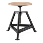 Tabouret Chemnitz, réglable en hauteur RAL7021 Gris noir