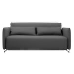 Sovesofa i fløjl Mørkegrå