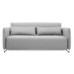 Sovesofa i fløjl Lysegrå