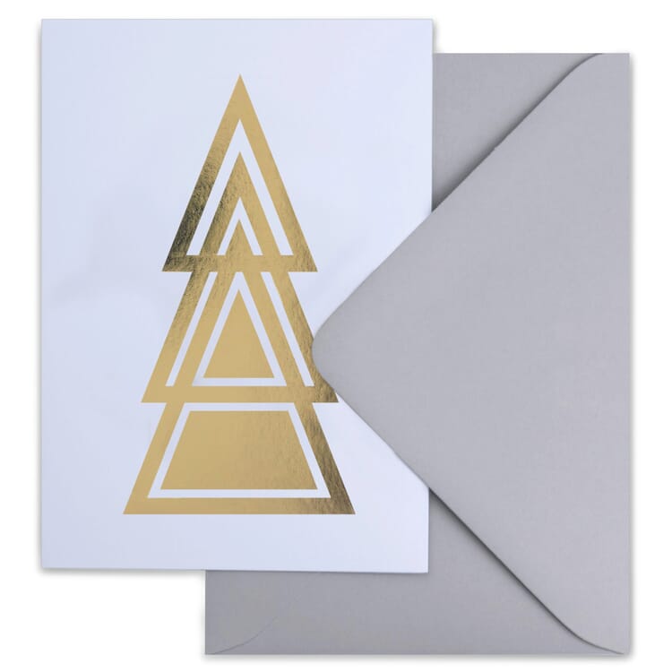 Weihnachtskarte grafisch gold
