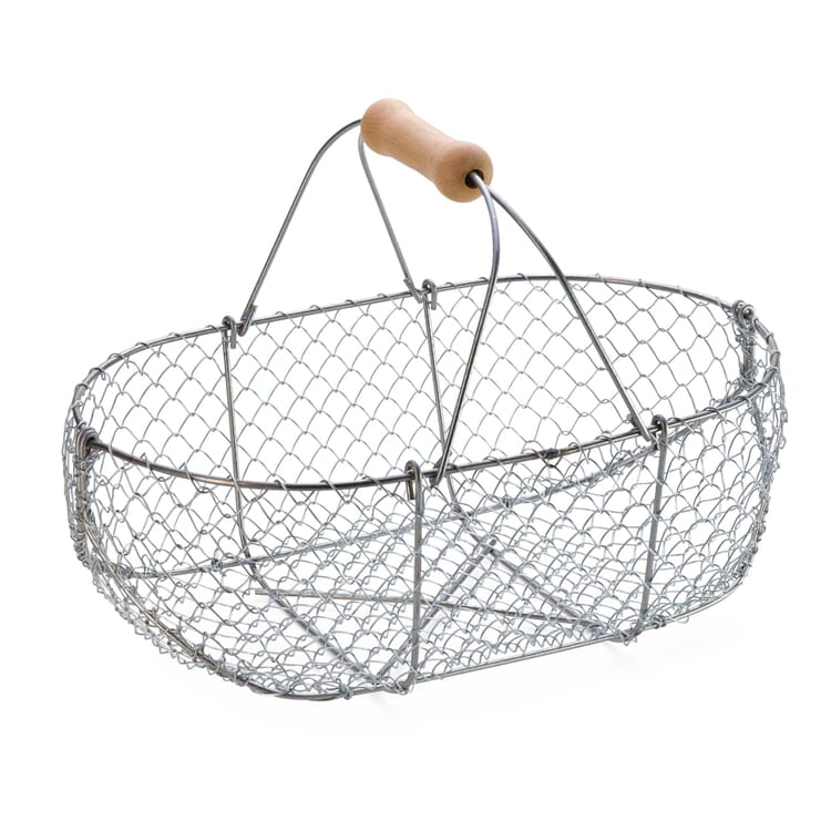 Cesta de alambre tejido