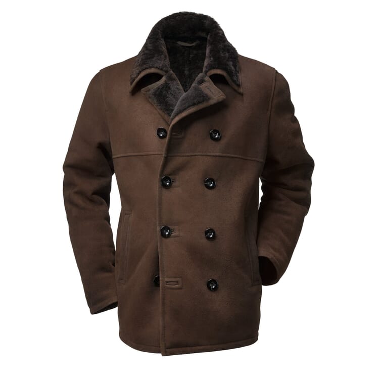 Men jacket Iceland lambskin, Dark brown
