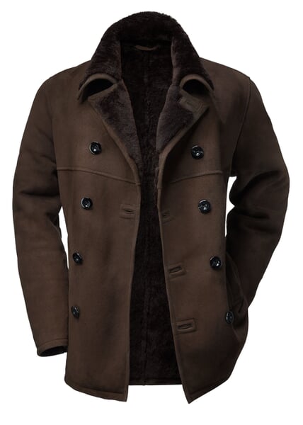 Men jacket Iceland lambskin Dark brown