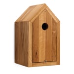 Bird nesting box oak wood