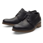 Chaussure basse pour homme en cuir de vache Noir