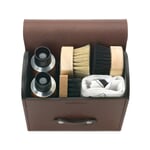 Shoe care set leather case