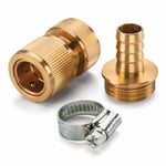 Slangekobling messing guld slange