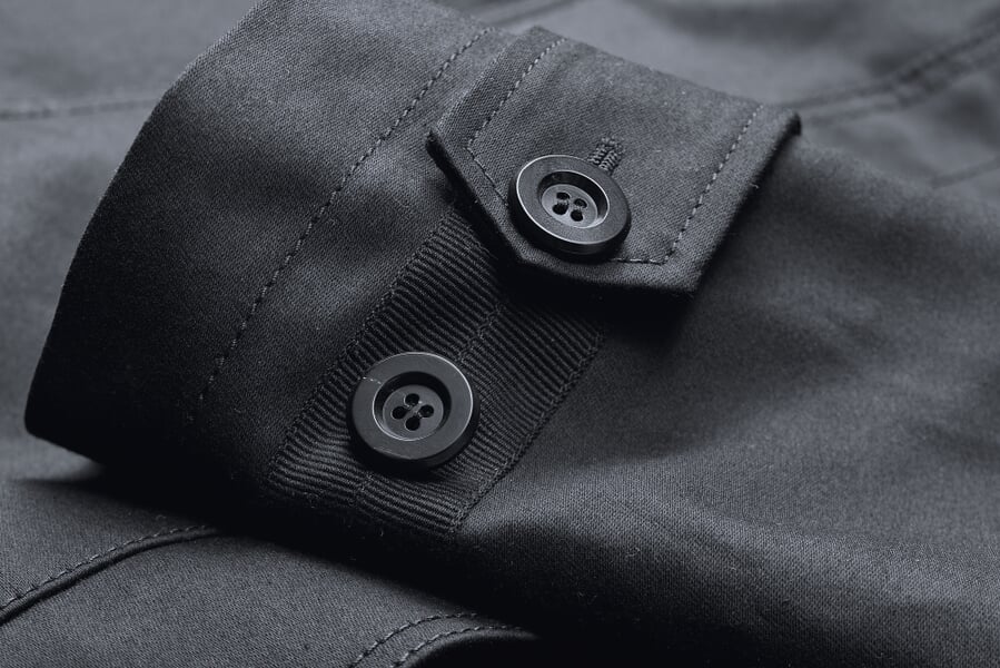 Herren-Langjacke Schwarz, Detailsicht