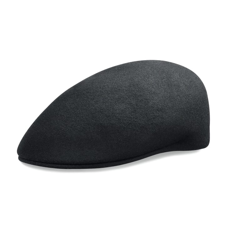 Ascot Cap Made of New Wool Feltby Mayser, Black