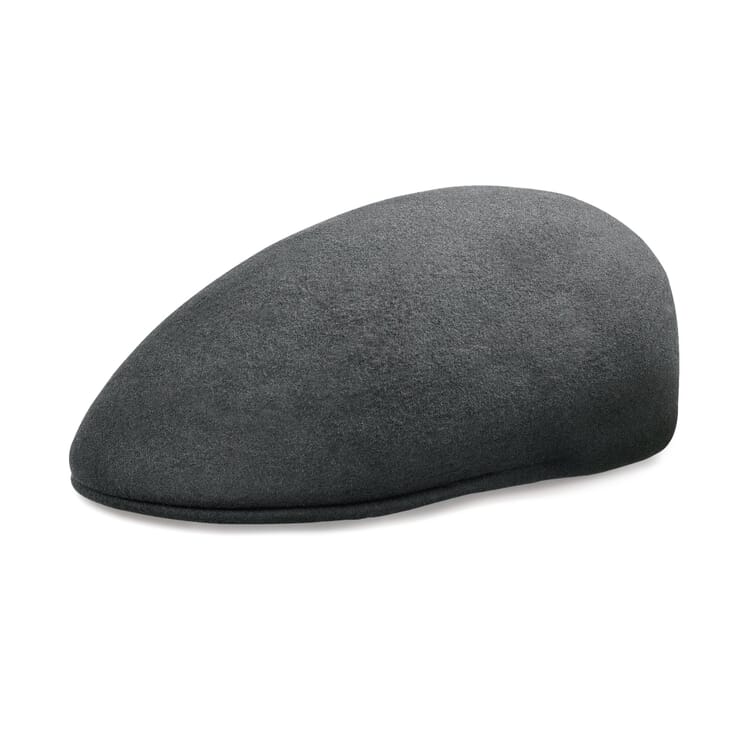 Ascot Cap Made of New Wool Felt, Dark gray