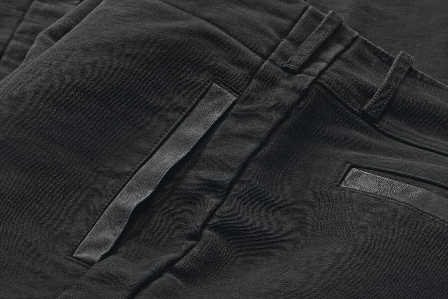 Pantalon homme torsadé double pilote Noir, vue détaillée