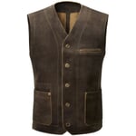 Heren Waistcoat Buck Suede Groen grijs
