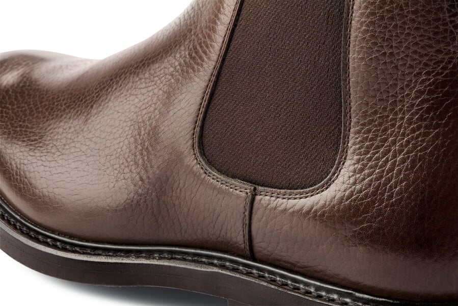 Herren-Chelsea-Boot Braun, Detailsicht