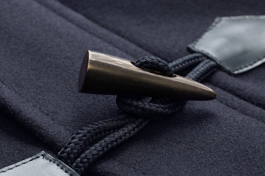 HerenDufflecoat Navy, close-up