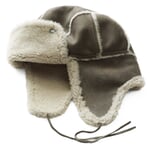 Cappello da uomo in pelle d'agnello Grigio-marrone