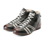 Leather sports shoe Derby Gray