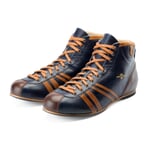 Leather Sports Shoes “Derby” by Zeha Dark Blue