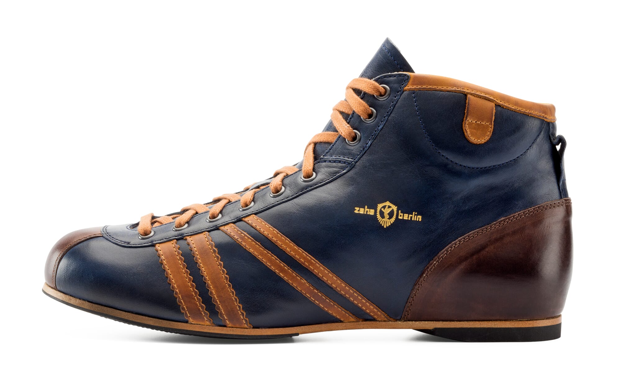 Leather sports shoe Derby, Dark blue | Manufactum