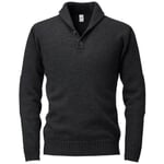 G.R.P. Men's Sweater Shawl Collar Anthracite